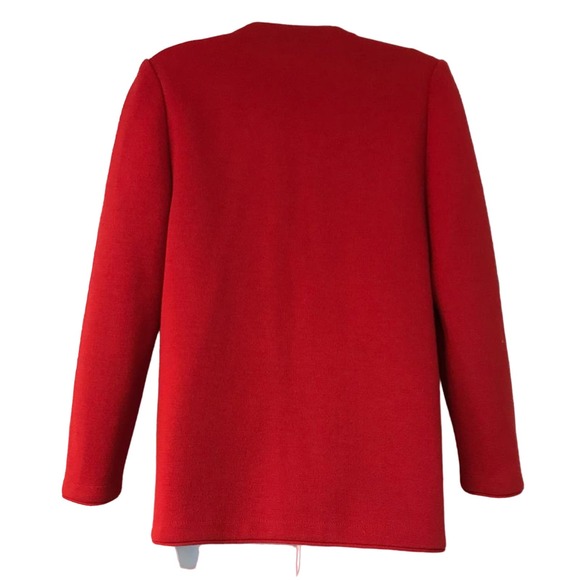 Devernois Paris Vintage Red Cardigan Jacket S - Picture 3 of 6